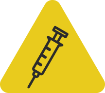 Chikungunya vaccine syringe.