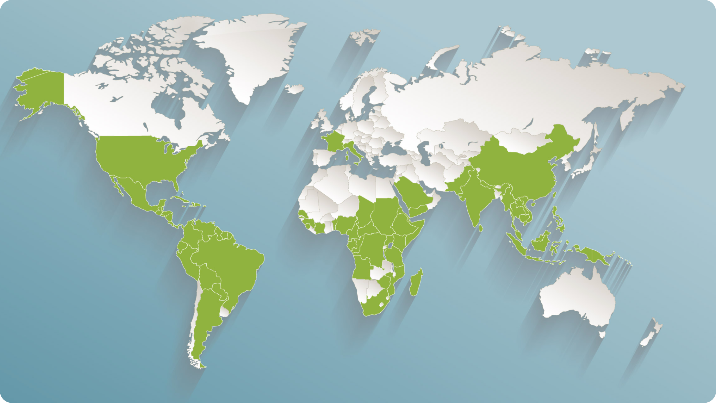 WHO chikungunya map showing region and country at risk.